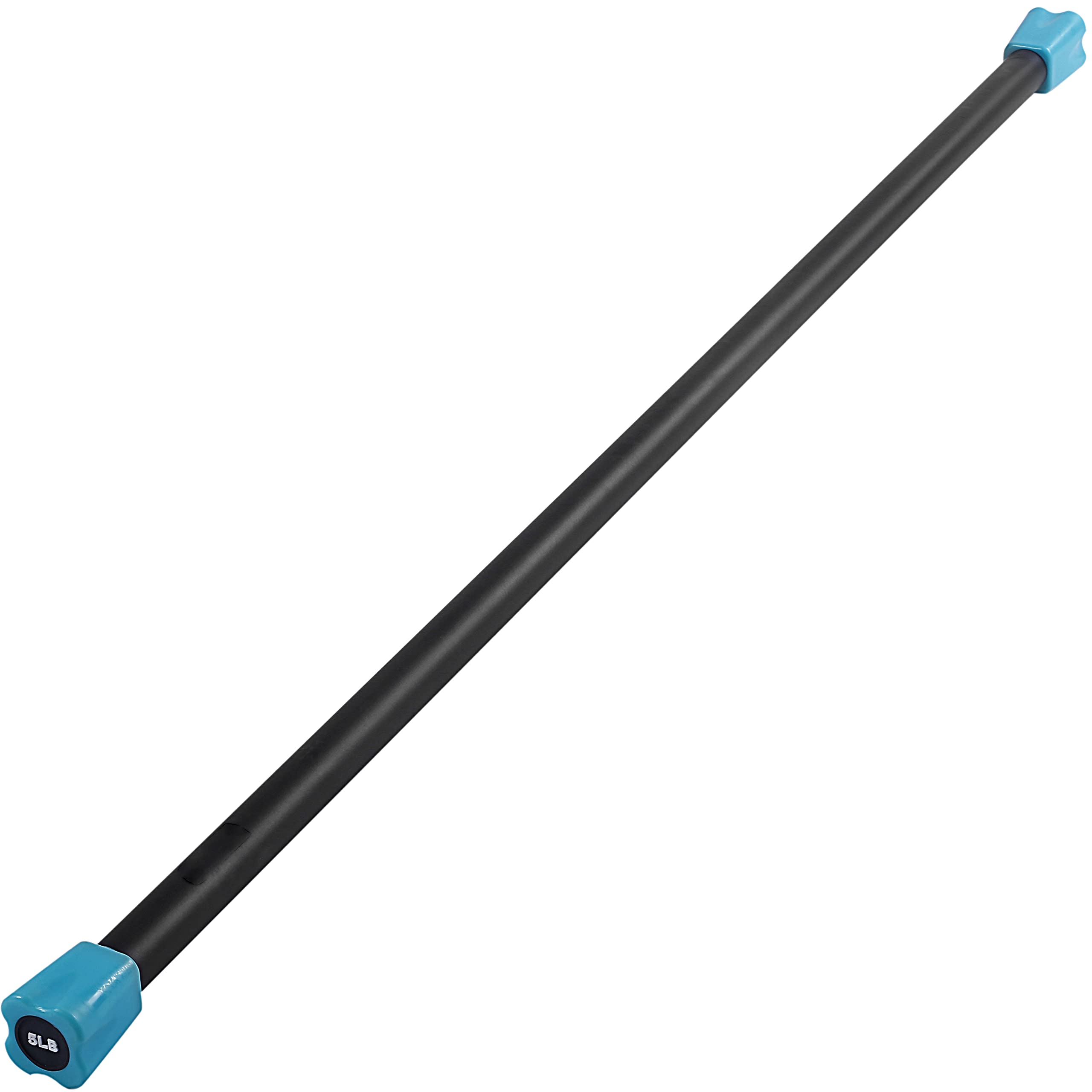JFIT Weighted Workout Bar with Rubber Padding 48” 5 LB Aqua/Black20-7505
