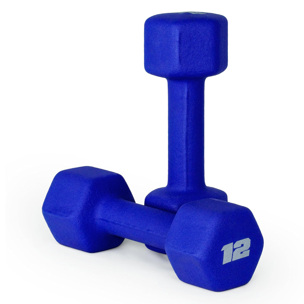 CAP Barbell Neoprene Dumbbell Weights 12 lb Pair Admiral Blue