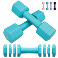 Adjustable Dumbbells Set 4 in 1 Hand Weights Set for Women Men 10 LB Dumbbells Pair Each 2lbs 3lbs 4lbs 5lbs Weights Dumbbells Set with TPU Soft Rubber Handle for Home Gym Exercise Fitness Blue