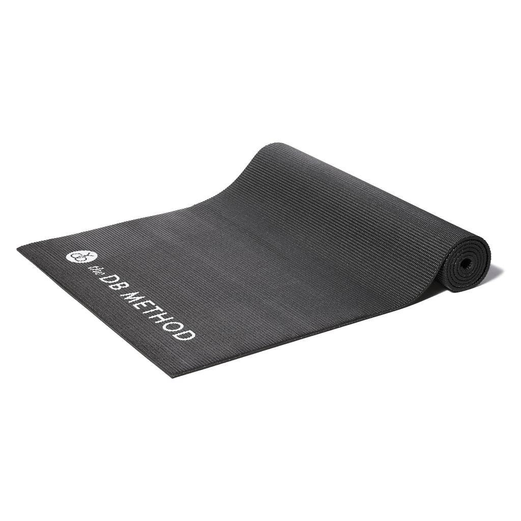 The DB Method Machine Yoga Mat for Home Gym Exercise Equipment Machine Stability Non Slip Indoor Mat for Pilates Stretching Fitness Bike or Squat Machine Floor Protector Mats Black